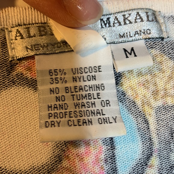 ALBERTO MAKALI Black White Sequin Bead Embellished Sweater size Medium - Picture 4 of 7